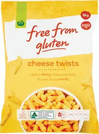 Woolworths Woolworths Free From Gluten Cheese Twists 90g u2013 From The Health Food Aisle offer