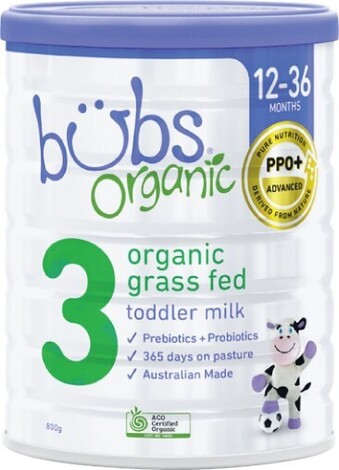 Woolworths Bubs Organic Grass Fed Toddler Stage 3 Baby Formula 800g u2013 Limit 2 Per Customer offer