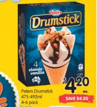 Spar Peters Drumstick 475-492ml offer