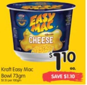 Spar Kraft Easy Mac Bowl 73gm offer
