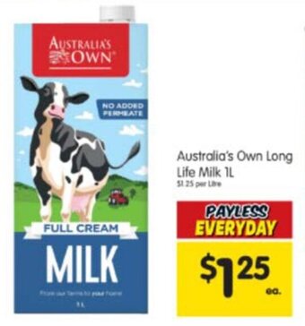 Australia's Own Long Life Milk 1L