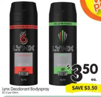 Spar Lynx Deodorant Bodyspray offer