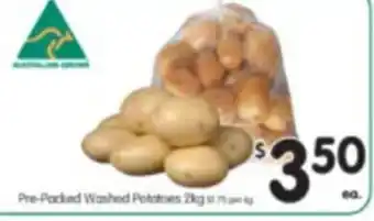 Spar Pre-Packed Washed Potatoes 2kg offer