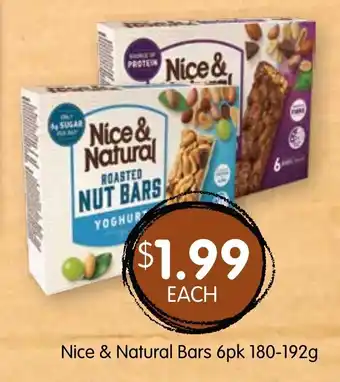 Spudshed Nice & Natural Nuts Bars 6 Pack 180-192g offer
