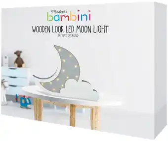 Woolworths Mirabella Bambini Wooden LED Moon Light offer