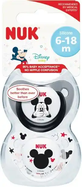 NUK Mickey Soother 6­-18 Months Pk 2