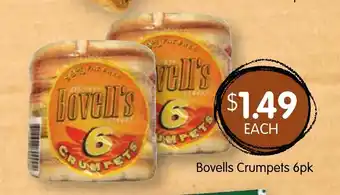 Bovells Crumpets 6pk