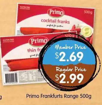 Primo Frankfurts Range 500g