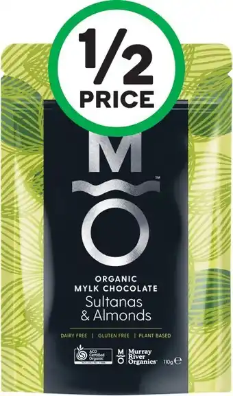 Woolworths Murray River Organic Chocolate Varieties 110g offer