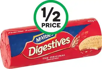 Woolworths McVitie's Digestive Biscuits 300­-400g or McVitie's Go Aheads 218g offer