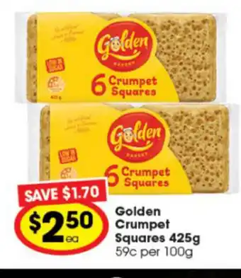 Ritchies Golden Crumpet Squares 425gm offer