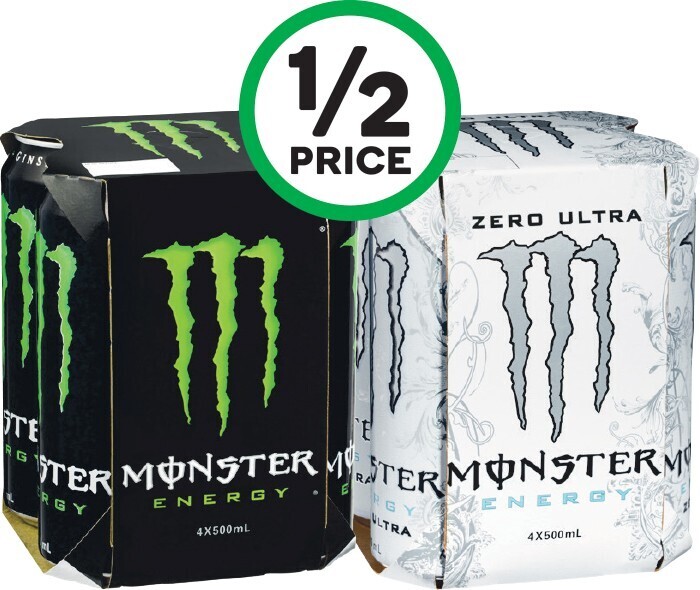 Monster Energy Drink 4 x 500ml offer at Woolworths