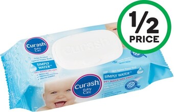Woolworths Curash Baby Water Wipes Pk 80 offer
