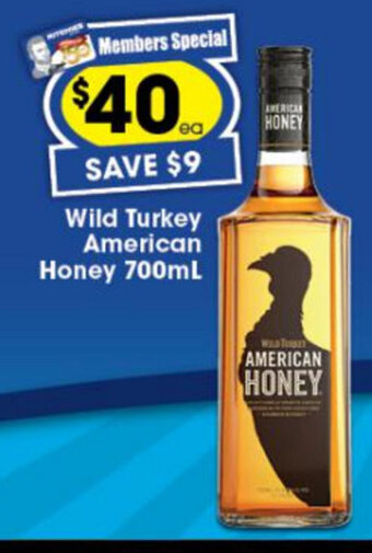 Ritchies Wild Turkey American Honey 700ml offer