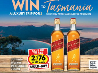 Ritchies Johnnie Walker Red Label 700ml offer