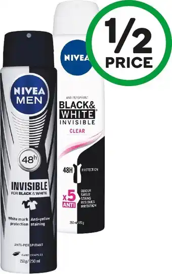 Woolworths Nivea Aersol Deodorant 250ml offer