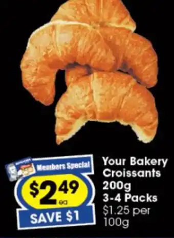 Ritchies You Bakery Croissants 200g 3-4 Packs offer
