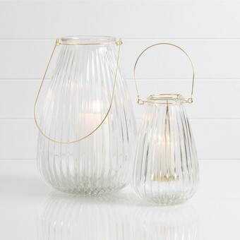 Pillow Talk Miller Clear Candle Holder by Habitat offer