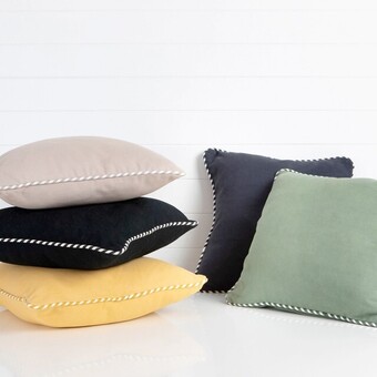 Zona Outdoor Square Plain Cushion by Habitat