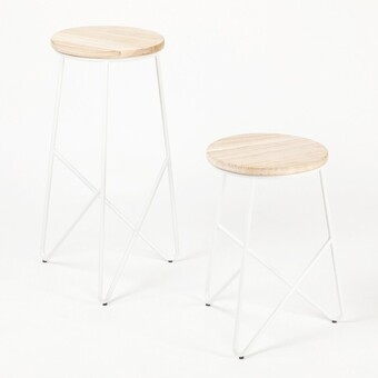 Atlas White Stool by Habitat