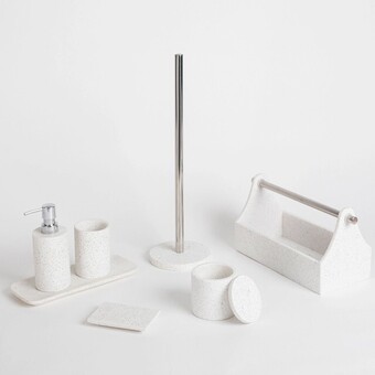 Marcel White Bathroom Accessories by Habitat