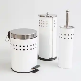 Pillow Talk Belmont Matte White Bathroom Accessories by Essentials offer