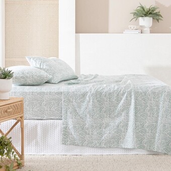 Pillow Talk Clove Printed Flannelette Sheet Set by Habitat offer