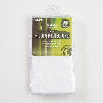 Pillow Talk Bamboo/Cotton Standard Pillow Protector Pair by Hilton offer