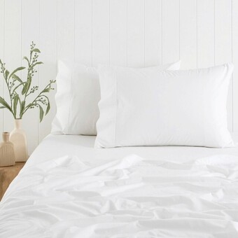 Pillow Talk 250 Thread Count Plain Dye Standard Pillowcase Pair by Habitat offer