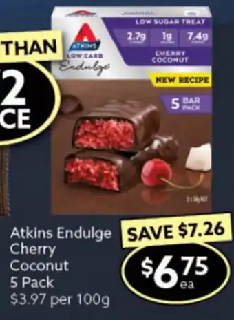 Ritchies Atkins Endulge Cherry Coconut 5 Pack offer