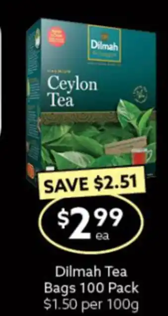 Ritchies Dilmah Tea Bags 100 Pack offer