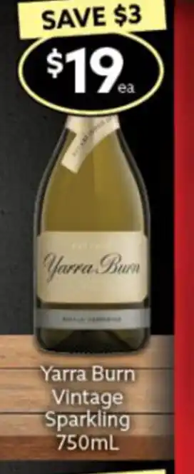 Ritchies Yarra Burn Vintage Sparkling 750ml offer