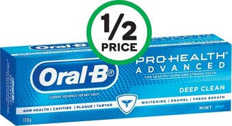 Woolworths Oral-B Pro­-Health Advanced Deep Clean Toothpaste 110g offer