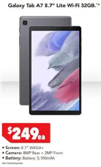 Galaxy Tab A7 8.7" Lite Wi-Fi 32gb