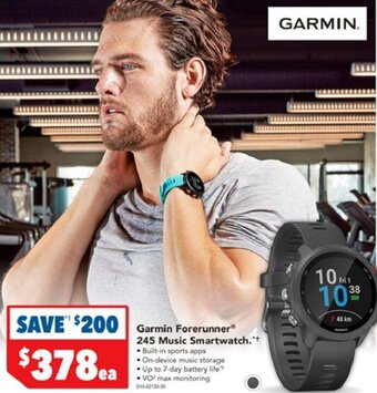 Harvey Norman Garmin Forerunner 245 Music Smartwatch offer
