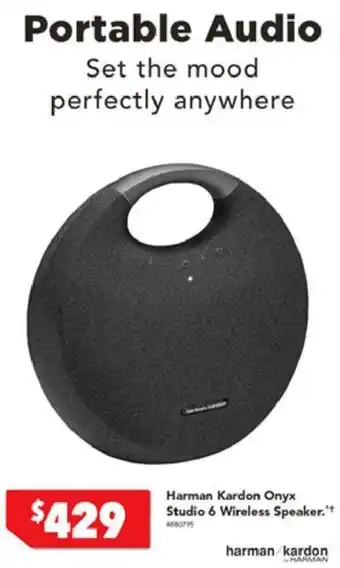 Harvey Norman Harman Kardon Onyx Studio 6 Wireless Speaker offer