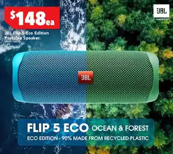 Harvey Norman JBL Flip 5 Eco Edition Portable Speaker offer