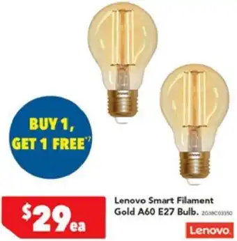 Harvey Norman Lenovo Smart Filament Gold A60 E27 Bulb offer