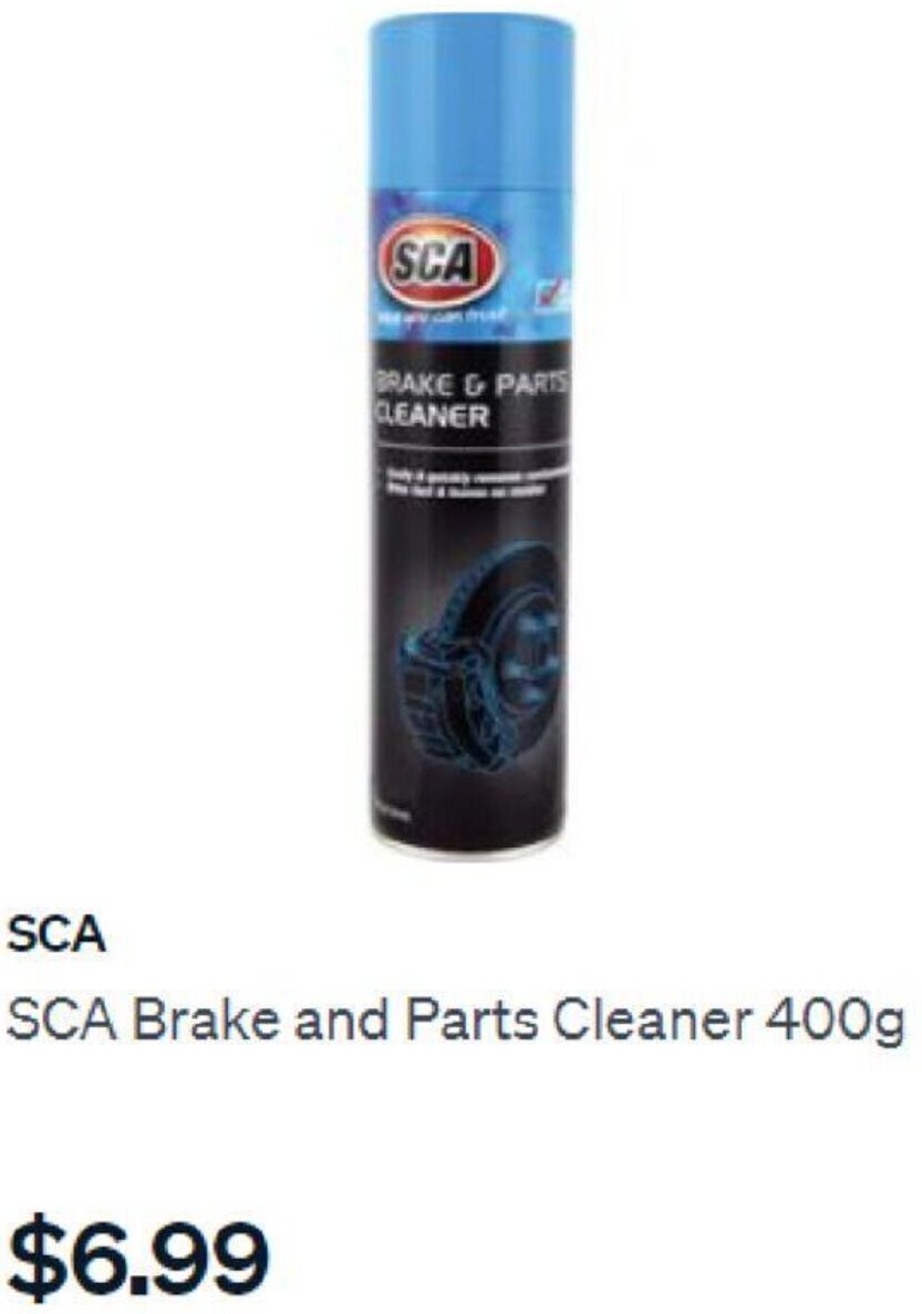 SCA Brake And Parts Cleaner 400g offer at SuperCheap Auto
