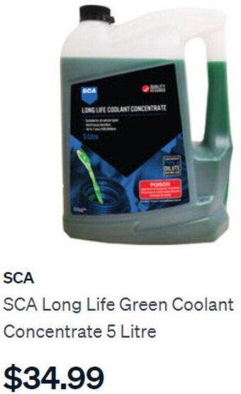 SuperCheap Auto SCA Long Life Green Coolant Concentrate 5 Litre offer