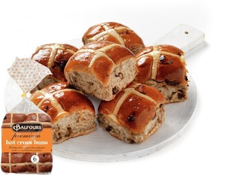 IGA Balfours Hot Cross Buns 6 Pack 450g offer
