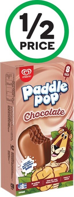 Woolworths Streets Paddle Pop 544ml Pk 8 – From the Freezer offer