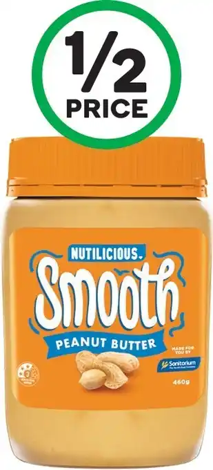 Woolworths Nutilicious Peanut Butter 460g offer