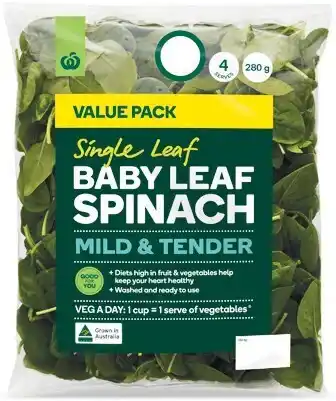Woolworths Baby Spinach 280g