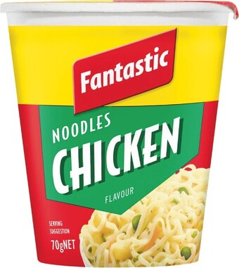 Woolworths Fantastic Noodles Cup or Bowl 45-85g offer