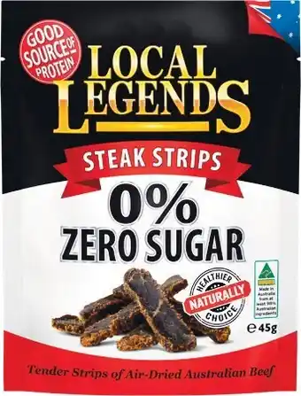 Woolworths Local Legends Zero Sugar Steak Strips 45g offer