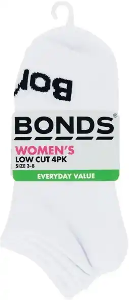 Woolworths Bonds Women’s Everyday Value Low Cut Trainer Sock Pk 4 offer