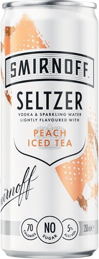 Woolworths Smirnoff Seltzer Peach Iced Tea Cans 4x250ml offer