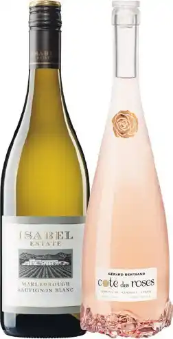 Woolworths Isabel Estate Sauvignon Blanc OR Cote des Roses Rose 750ml offer
