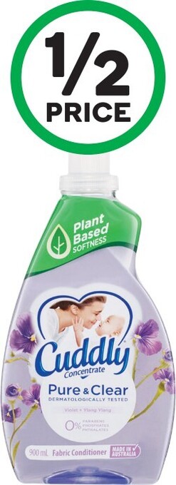 Woolworths Cuddly Fabric Softener Concentrate 900ml offer